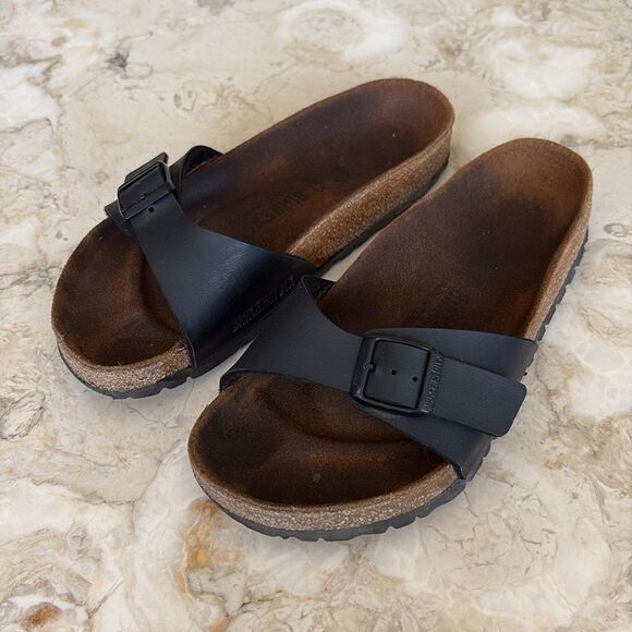 Birkenstock Classic Madrid Sandals Birko-Flor - Black - Picture 4 of 15